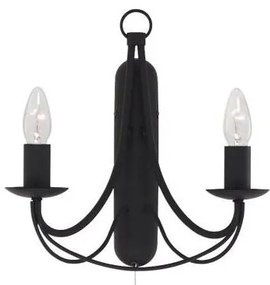 Searchlight 6342-2BK - Fali lámpa MAYPOLE 2xE14/60W/230V