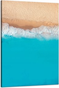 Vászonkép Tengerpart Víz Hullámok Kék 60x90 cm Ajándéknak is tökéletes