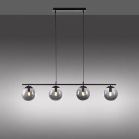 JUST LIGHT. 14604-18 - Csillár zsinóron WIDOW 4xE14/25W/230V fekete