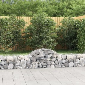 3 db íves horganyzott vas gabion kosár 200x50x40/60 cm