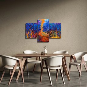Kép - őszi fa koronák, modern impresszionizmus (90x60 cm)