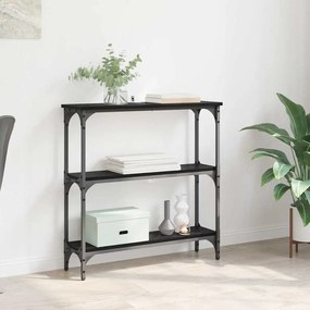 Konzolasztal Musta tammi 75 x 22.5 x 75 cm Műgyanta fa és Fém
