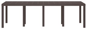 Kerti Asztal Barna 250x100x73 cm Műrattan