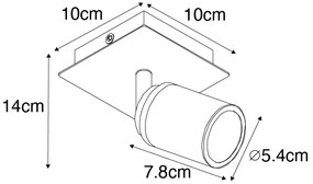 Modern fürdőszoba spotlámpa fehér négyzet alakú IP44 - Ducha