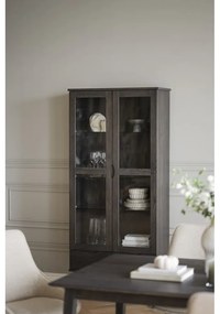 Barna tálalószekrény tölgyfa dekorral 82x185 cm Filippa – Rowico