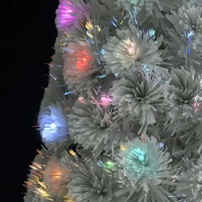fehér száloptikás megvilágított műkarácsonyfa 240 cm