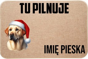 Vászon Lábtörlő Karácsonyi Őrzésre Kutya Név Mintája 2