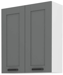 Felső kétajtós konyhai szekrény Lucid 80 G 90 2F (dustgrey + fehér). 1045553