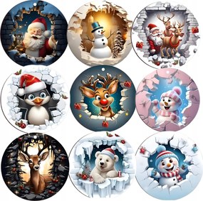 Karácsonyfa Gömbök Fából Készült Karácsonyi Díszek Az Iskolába Gyerekeknek A Karácsonyfára