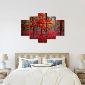 Kép - vörös erdő (150x105 cm)