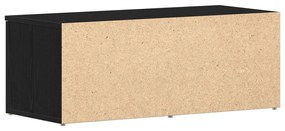 TV szekrény Fekete Tölgy 80x34x30 cm Mérnöki Fa