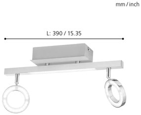 Eglo 96179 - CARDILLIO 2xLED/3,2W + LED/3,3W/230V spotlámpa