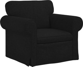 vidaXL Kanapé Fekete 215 x 82 x 80 cm szövet