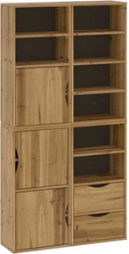 vidaXL 4 db tömörfa fenyőfa oldalsó szekrény ODDA 40x24x79 cm