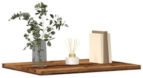 4 db antik fa színű szerelt fa könyvespolc 40 x 30 x 1,5 cm