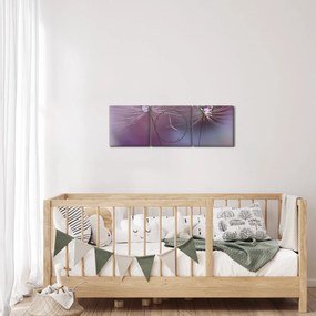 A cseppek képe a bolyhon (órával) (90x30 cm)