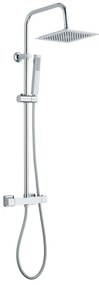 Invena Svart, Trend termosztatikus zuhanycsaptelep zuhanygarnitúrával Svart 25x25 cm, króm, INV-AU-85-001-X