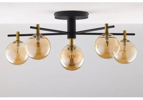 Jupiter 2033 - Felületre szerelhető csillár FIGARO 6xG9/10W/230V fekete/arany/bézs