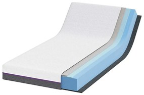 Matrac Fehér és Szürke 90 x 200 cm Memóriahab