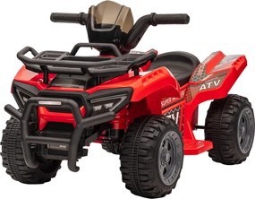 HOMCOM Kids Quad elektromos 6V-os gyerek quad hátrameneti funkcióval, zenével, piros