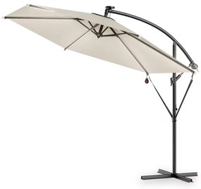 Deuba LED napernyő Mali Ø330 cm - krémszínű