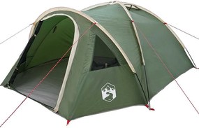 vidaXL Kempingssátor tetővel Zöld 308 x 268 x 130 cm Poliészter