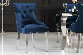CASTLE kék bársony szék