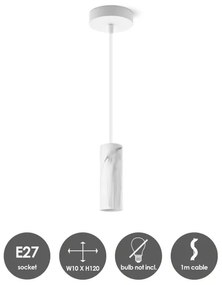 SAGA függeszték 1xE27/40W/230V márvány kivitelben