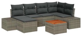 vidaXL Kerti Kanapé Szett 7 pcs Szürke