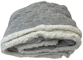Luxus báránytakaró világosszürke mikroplüssből 200x230cm TiaHome