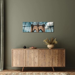 Kép - Brooklyn Bridge (órával) (90x30 cm)