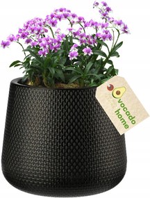 Virágtartó Achát 23 CM Fekete Verdenia