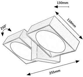 Rabalux 77101 - LED Kültéri fali lámpa TELDE 2xLED/7W/230V IP54 antracit