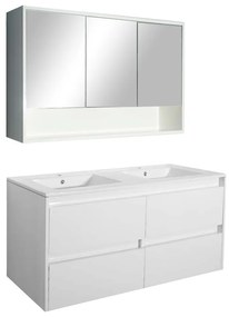 Porto 120 komplett fürdőszoba bútor fehér színben
