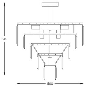 Zuma Line FC17106/6+3+1-CHROME+CL - Felületre szerelhető csillár  AMEDEO 10xE14/40W/230V króm