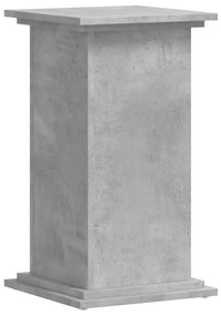 betonszürke szerelt fa növényállvány 33 x 33 x 60 cm