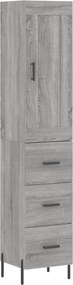 vidaXL szürke sonoma szerelt fa magasszekrény 34,5 x 34 x 180 cm