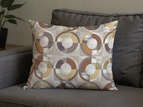 2 db díszpárnahuzat mikroszálas CIRELLO 50x70 cm, barna-szürke