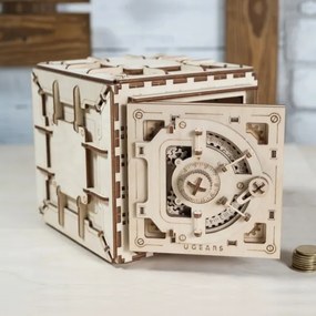 Ugears - 3D fa mechanikus puzzle Széf