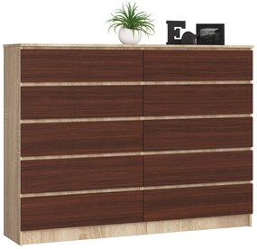 Komód Kurtinaitis 10SZ (szonoma tölgy + wenge). Akció -15%. 1069401