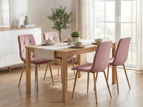 Rózsaszín bársonyszék LIBRA CLOUD ROSE