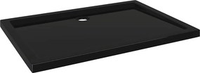 vidaXL téglalap alakú fekete ABS zuhanytálca 70 x 100 cm