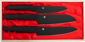 Satake Black Zest 3 kés fából készült dobozban