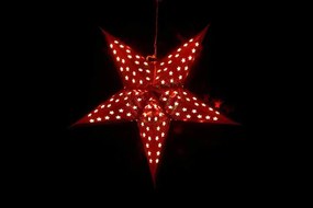 Karácsonyi csillag időzítővel 60 cm 10 LED piros