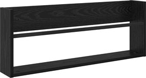 vidaXL Magazin állvány polcokkal Fekete tölgy 80 x 12 x 30 cm Faanyag
