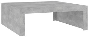 Betonszürke szerelt fa dohányzóasztal 100 x 100 x 35 cm