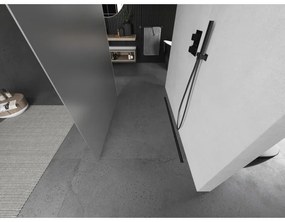 Mexen Kioto, Walk-In zuhany paraván 110 x 200 cm, 8 mm matt üveg, grafit profil, 800-110-002-66-30