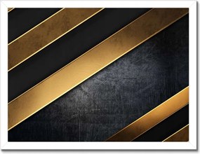 Poszter fehér keretben 40x30 Arany csíkos
