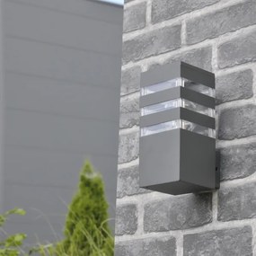 LED RGBW fényerőszabályozható kültéri fali lámpatest TEKSAS 1xE27/12W/230V IP44 antracit