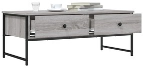 Szürke sonoma színű szerelt fa dohányzóasztal 101x49x39,5 cm